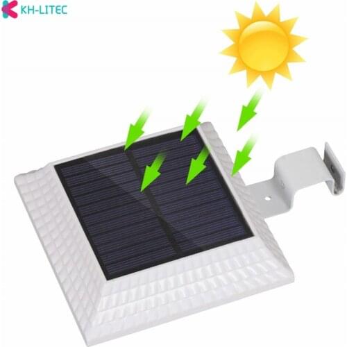 KHLITEC Solar Gutter Light 12 LED Light Sensor Solar Lamp Outdoor Lighting Solar Powered Waterproof Wall Lamp For Garden Fence