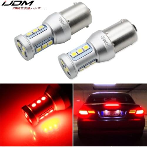 IJDM BAU15S PY21W LED 1156 P21W Canbus LED Bulbs For BMW F22 F30 F32 2 3 4 Series Rear Turn Signal Lights or Brake/Tail Lights
