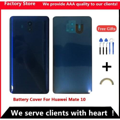 AAA Quality Battery Cover For Huawei Mate 10 Battery Cover Glass Back Case For Mate 10 Back Cover Housing Case With Camera Lens
