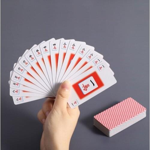 Mahjong Card Board Game Dormitory Bedroom Portable Home Poker Paper Cards Mini Entertainment Party Vacation Game