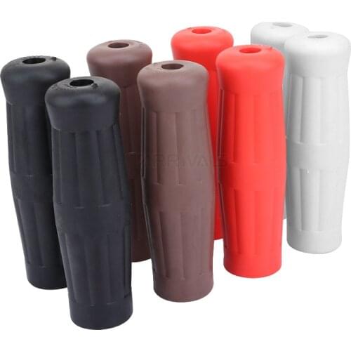 1" Motorcycle Rubber Vintage White Black Red Brown Handlebar Grip For Harley Honda Suzuki Yamaha Kawasaki Universal