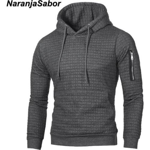 NaranjaSabor Spring Autumn Mens Hoodies Casual Solid Long Sleeve Hooded Coats Male Tracksuit Sweatshirt Men Brand Clothing N339