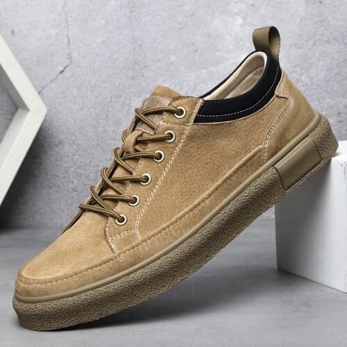 Italy Brand Genuine Leather Sneakers Men Classic Casual Luxury Shoes Man Beige Retro Dirty Shoes High Quality New Men Lace-up