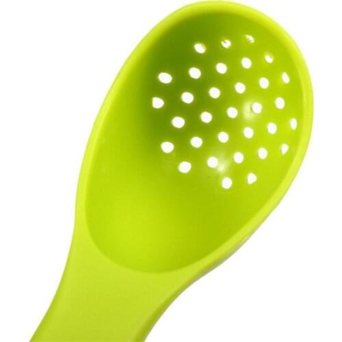 A set of Creative Two In One Canned Fruit Juice Filtering Spoon Long Handle Strainers Stainless Steel Fruit Fork Kitchen tools