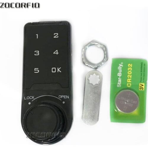 The newest Digital Keypad Password Keyless Lock with dry battery Security Cabinet Coded Locker temporary or public passowrd mode