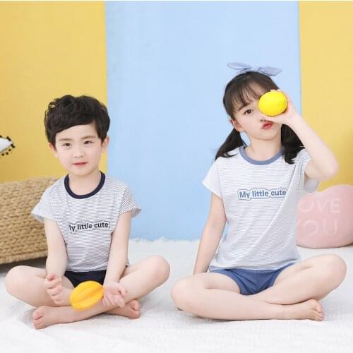 New Listing 2020 Children Clothing Summer Children boys girls kids Clothing Sets Cartoon suit Sleepwear Short Sleeve Cartoon Kid
