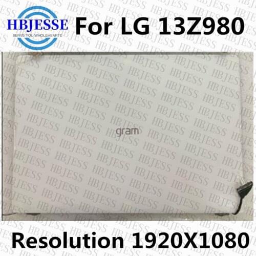 Original NEW 13.3" LCD Screen full Assembly with cover has touch function LP133WF6 SPG1 for LG 13Z980 FHD 1920X1080