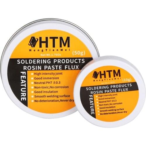 HTM Mild Rosin Soldering Paste 10g/50g Environmental Soldering Paste Flux PCB IC Parts Welding Soldering for Metalworking