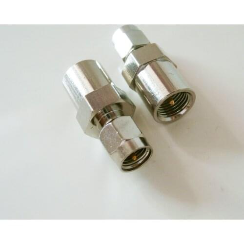 1X Pcs Adapter FME Male To SMA Male Cable Connector Socket FME - SMA Straight Nickel Plated Brass Coaxial RF Adapters