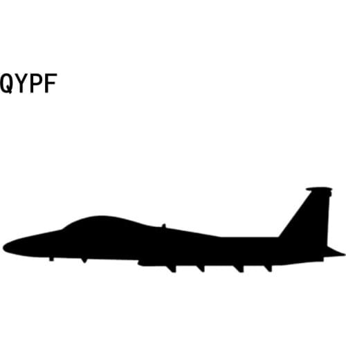 QYPF 18.3cm*4.6cm Unmatched Plane Jet Fighter Translucent Sapid Vinyl Car Sticker Clever Decal Delicate Accessories C18-0619