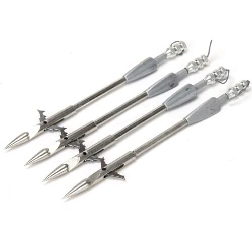 3/6pcs Stainless Steel Fishing Darts Fishing Broad Head Slingshot Catapult Dart With Aluminum Wing Archery Tips Fishing Tools
