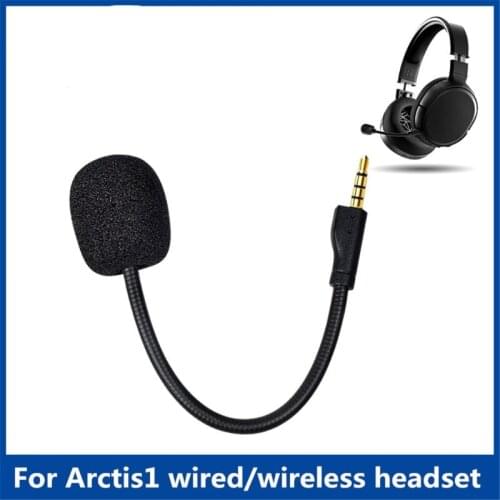 K1KF Replacement Game Mic Detachable Microphone Boom for ~Steelseries Arctis 1 1.0 One Wired Wireless Headphones Gaming Heads