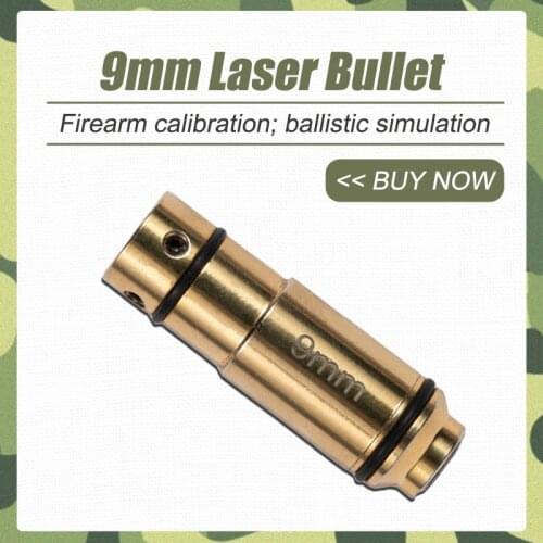 45ACP 9mm Trainer Cartridge Boresighter Brass Red Dot Laser Bore Sight Collimator for Dry Fire Training Bullet Hunting Accessori