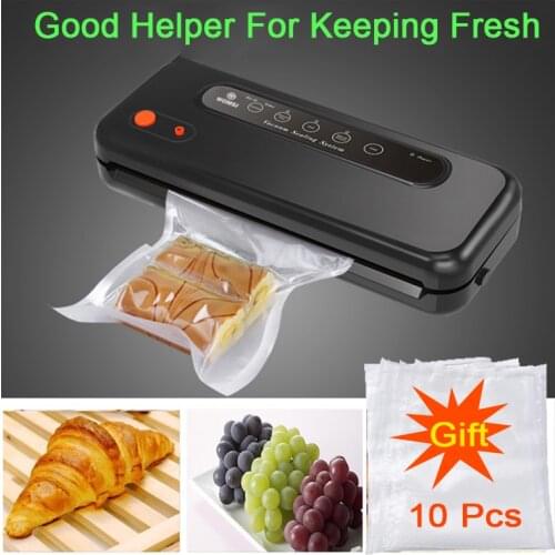 Vacuum Sealer Food Plastic Bag Sealer Dry Wet Apply Degasser Fresh Keeping Vacuum Pump Storage In The Kitchen 10 Vacuum Bags