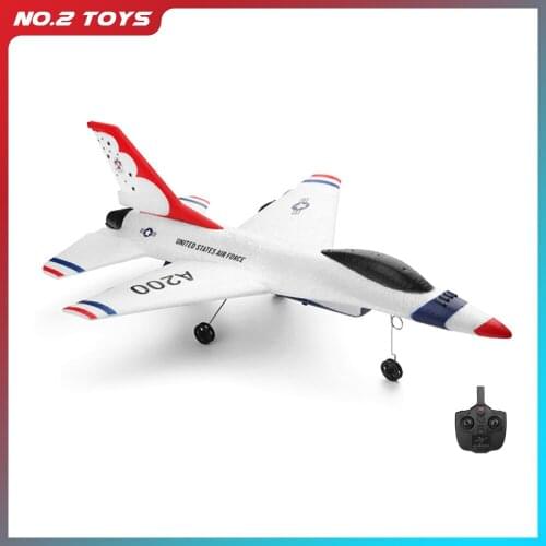 WLtoys XK A200 RC Airplane 2.4GHz 2 Channel 6-Axis Gyro F-16B RC Plane Glider Throwing Wingspan Foam Planes Toys Fixed Wing RTF