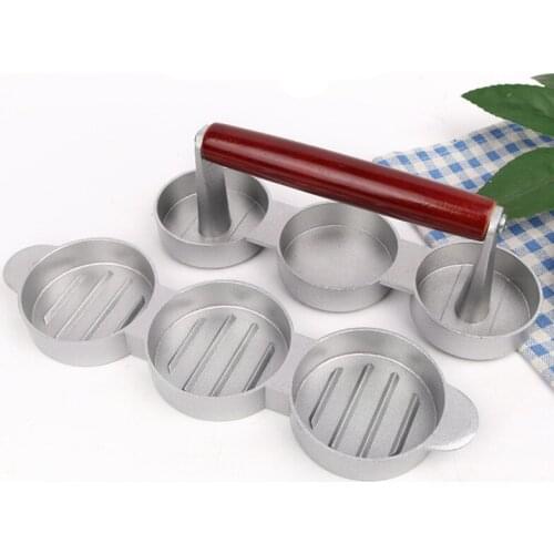 1 Set Round Shape Hamburger Press Aluminum Alloy Hamburger Meat Beef Grill Burger Press Patty Maker Mold Kitchen Accessories