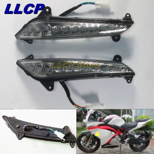 1 Pair For Loncin Voge LX300RR GP300 Front Fender Turn Turn Signal Light Driving Fog Lamp