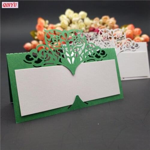 10pcs Heart shape Table Card Seat Card Wedding Decoration Laser Cut Place Name Card Party wedding Banquet Table decoration6z