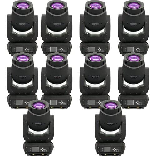 10pcs/lot 200W LED Beam Spot Lights DMX512 Moving Head Gobo Light 90-240V Professional Stage DJ Party Lighting Shows Equipments