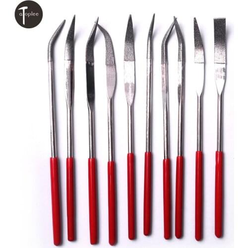 10Pcs 160mm Diamond Needle File Set For Metal Glass Jade Ceramic Carving Craft Files Tool Set Hand Tools