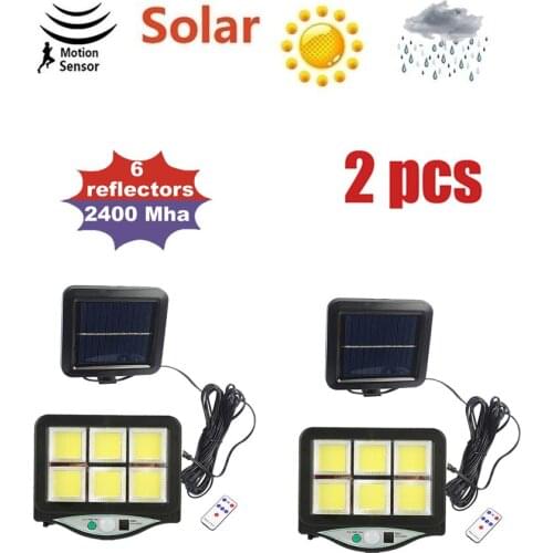 2pcs seperable LED Solar Wall Light PIR Motion Sensor Floodlight Waterproof Outdoor solar Garden Lamp for Décor Pathway Street i