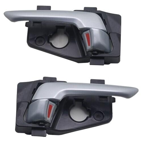 2PCS FRONT PAIRS INSIDE INTERIOR DOOR HANDLE FOR KIA Picanto 2011-C Front RH; LH R:Silver FR:82620-1Y010CR FL:82610-1Y010CR