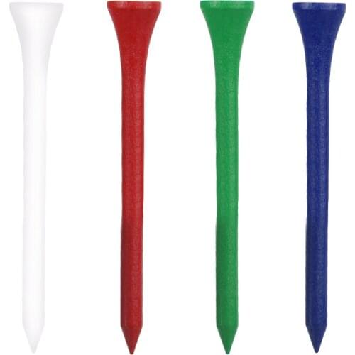 200pcs/lot Colorful Wood Golf Tees Training Tools 83mm Length