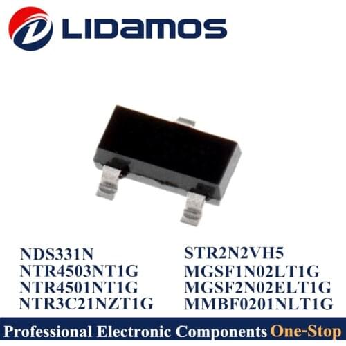 200PCS N-Channel NTR4503N NTR4501N NTR3C21NZ NDS331N MMBF0201NL MGSF1N02L MGSF2N02EL STR2N2VH5 SOT23 High quality Mosfets