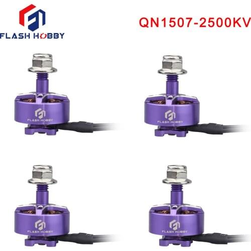 4pcs/Lot Flash Hobby QN1507 2500KV CW/CCW Brushless Motor for FPV Racing Multicopter Part