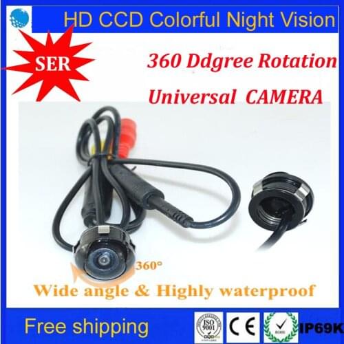 Promotion Sony CCD HD night vision car rear view camera front view side view rear monitor for 360 degree Rotation Universal fit