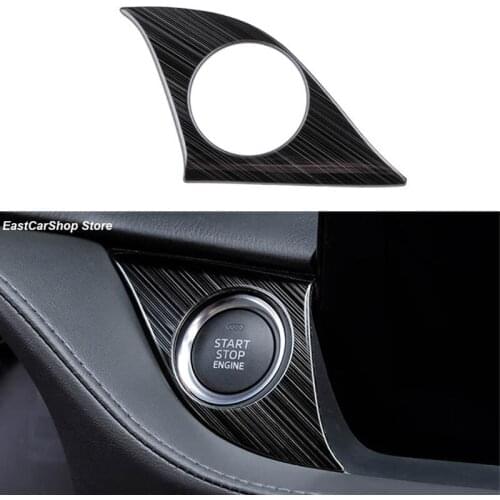 Car One-click Start Decorative Frame Stickers Stainless Steel Sequins for Mazda 6 Atenza 2019 2020 Car Accessories