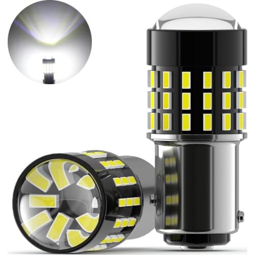 JIACHI 2PCS 1157 BAY15D PY21W LED Car Bulbs DC12- 24 Volt For Auto Tail Signal Brake Stop Reverse 3014 SMD 78 SMDDRL White 930LM