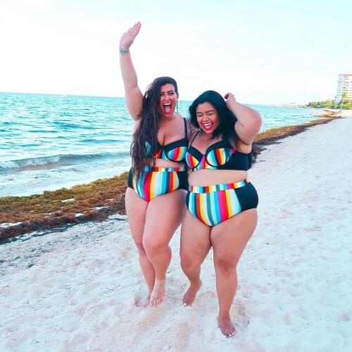 Push up bikini 2020 Sexy Women Swimwear Halter Bikini striped Swimsuit high waist Bathing Suit Thong Biquini Bikini