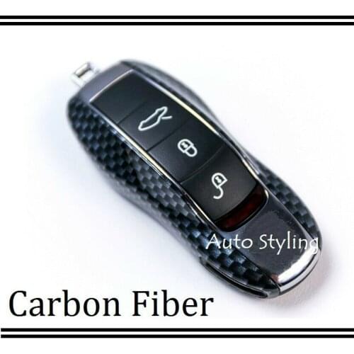 Carbon Fiber Key Fob Cover Keyless Remote Case Housing 3 4 Button For Porsche