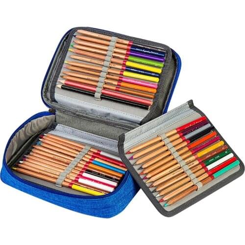 Large Capacity Pencil Bags 72 Holes Zipper Pencil Case Pen Bag Stationery Storage Pouch estuche escolar piornik szkolny