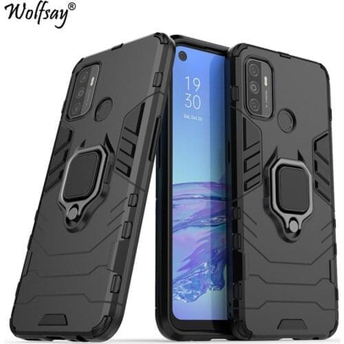For Oppo A53 Case Armor Magnetic Suction Stand Full Edge Cover For Oppo A53 A52 A32 A72 A92 Case Cover For Oppo A53 2020 6.5"