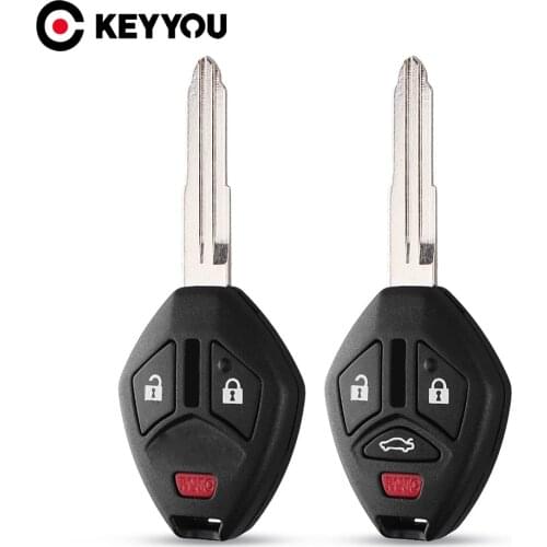 KEYYOU Remote Key Shell Case Keyless Fit For Mitsubishi Galant Eclipse Lancer Outlander 2008-2013 Fob 3/4 Buttons Replacement