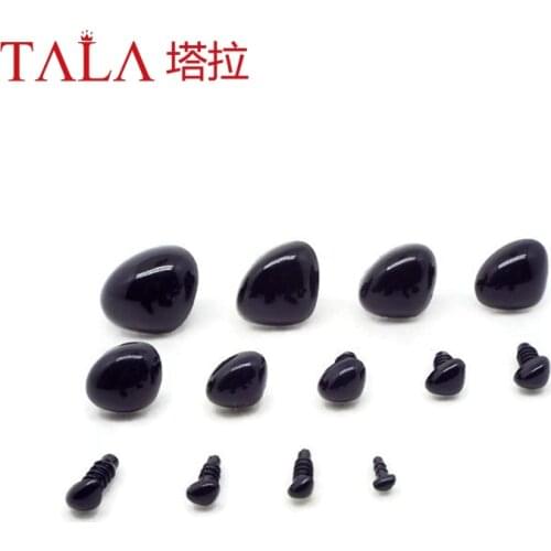 50pcs 4.5mm-26mm Black Plastic Safety Noses For Toy Come With Plastic Washers Free Shipping