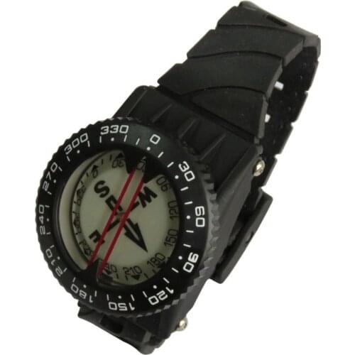 Diving Sighting Wrist Compass 50M Depth Blackout Dial for Outdoor Hiking new