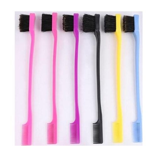 2019 Beauty Double Sided Edge Control Hair Comb Hair Styling tool Hair Brush toothbrush Style eyebrow brush Free ship