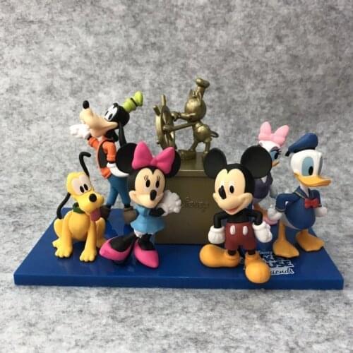Original Disney Mickey Mouse Clubhouse Minnie Donald Duck Daisy Pluto Goofy Anime Figure PVC Action Figure Birthday Gift for Kid