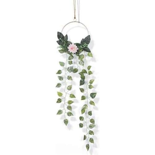 M17D Artificial Green Radish Vine Vivid Simulation Flowers Wall Hanging Rattan Ornament Wedding Wall Door Home Decoration
