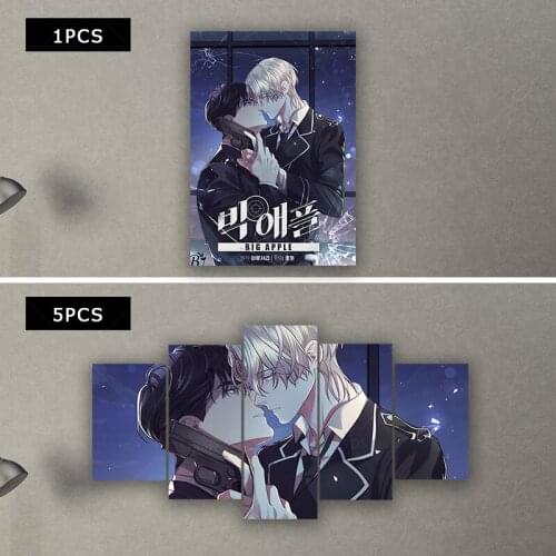 Comics Korean Anime Boy Yaoi Canvas Poster BIG APPLE Wall Home Decor Wall Art Picture For Bedroom HD