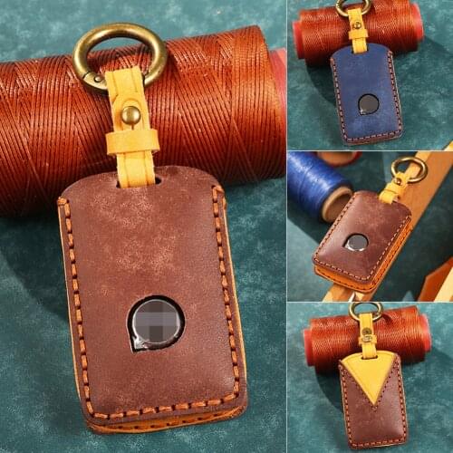 Hot Sale Fashion Car Key Case Remote Key Protective Cover Shell Leather Handmade for Volvo XC60 XC90 S60 Accessories Support CSV