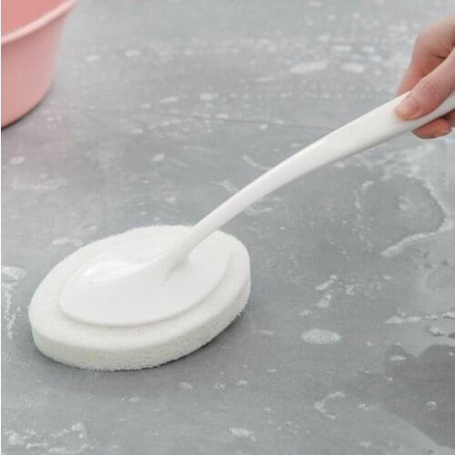 Multi-Functional Cleaning Sponge Brush Long Handle Household Kitchen Cleaning Pot Brush