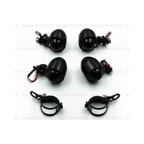 Motorcycle TURN SIGNALS Lights Fork Clamps Bracket Cafe Racer Old Shool CB VTX