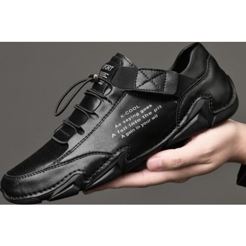 Mens Casual Shoes High Quality Leather Mens shoes Fashion Breathable Sneakers Korean Version Fashion Men Shoes