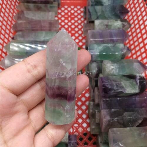 Wholesale Natural polished fluorite quartz crystal wands/points