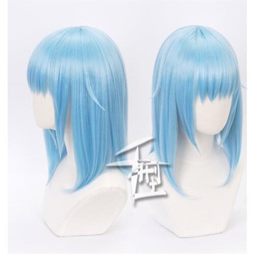 Rimuru Tempest Wig Light Blue Hair Wig Anime That Time I Got Reincarnated as a Slime Cosplay Hair Cosplay Wig 40cm