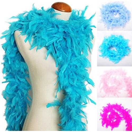 Turkey Feather Scarf Women Colorful Feather Shawl For Masquerade Anime Party Halloween Cosplay Performance Wearing Accessories